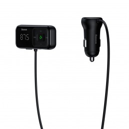 Baseus T typed S-16 wireless MP3 car charger Black