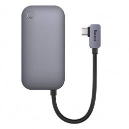 Hub 6in1 Baseus PadJoy Series USB-C to USB 3.0 + HDMI + USB-C PD + jack 3.5mm + SD/TF (Grey)