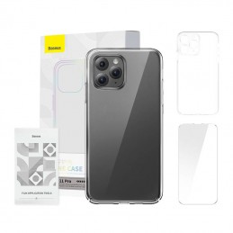 Case Baseus Crystal Series for iPhone 11 pro (clear) + tempered glass + cleaning kit