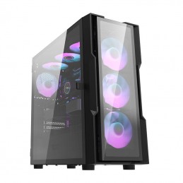 Darkflash DK431 Glass Computer Case + 4 fans (black)