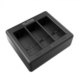 Telesin 3-slot charger + 2 batteries for GoPro Hero 11 / Hero 10 / Hero 9