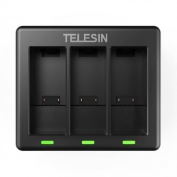 Telesin 3-slot charger + 2 batteries for GoPro Hero 11 / Hero 10 / Hero 9