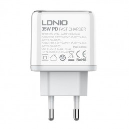 Wall charger LDNIO A2528C 2USB-C 35W + USB-C - USB-C cable