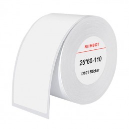 Thermal labels Niimbot stickers 25x60 mm, 110 pcs (White)