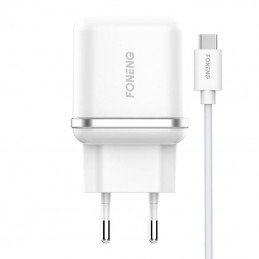 Wall charger Foneng EU20 + dual USB to USB-C