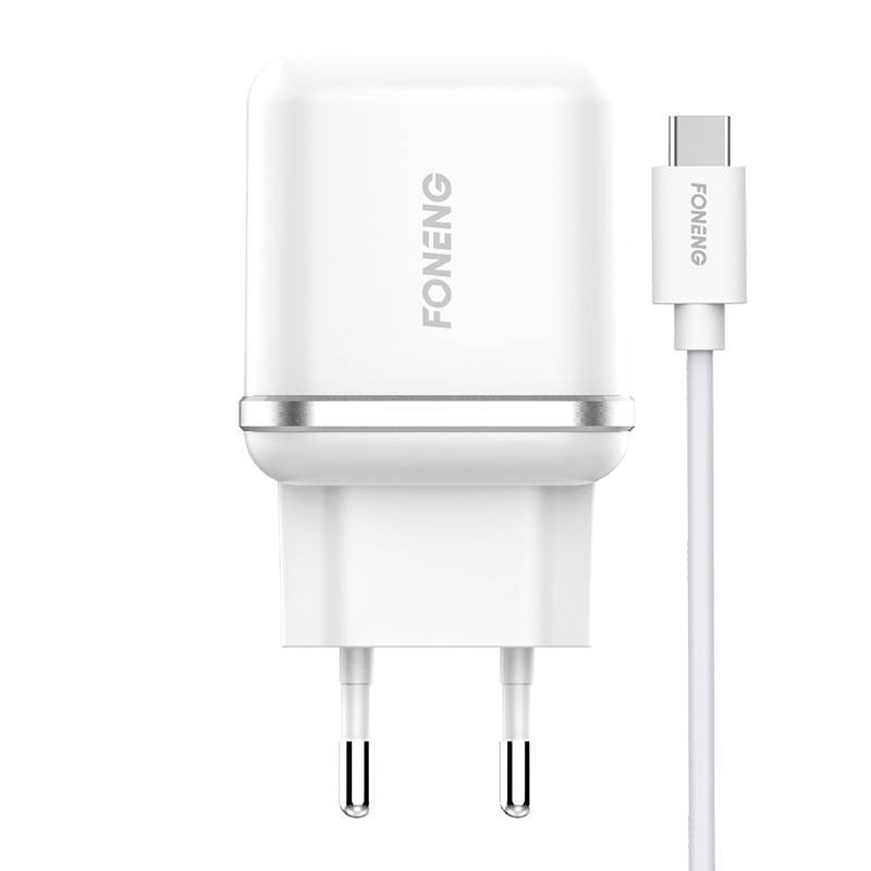 Wall charger Foneng EU20 + dual USB to USB-C