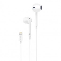Foneng T28 Wired Earphones, Lightning, Remote Control (White)