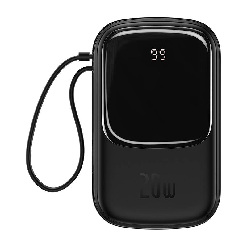 Powerbank Baseus Qpow with Lightning cable, USB-C, USB, 20000mAh, 20W (black)