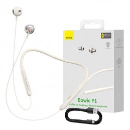 Neckband Magnetic Sport Earphones Baseus Bowie P1 (creamy-white)